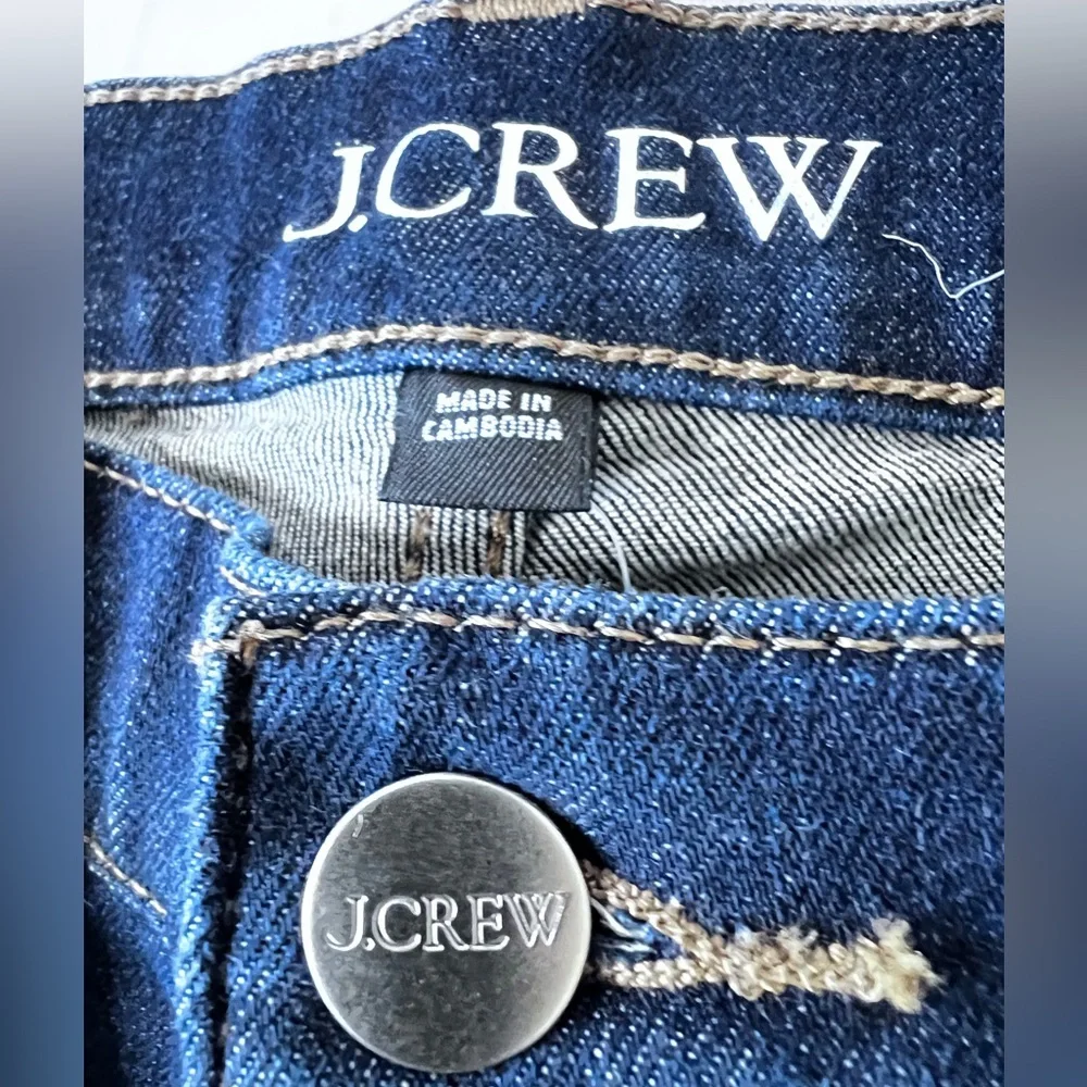 J.Crew '03 Kick Out Jeans kicky raw hem in Dark indigo Wash Size 28 New with tag - Picture 6 of 14